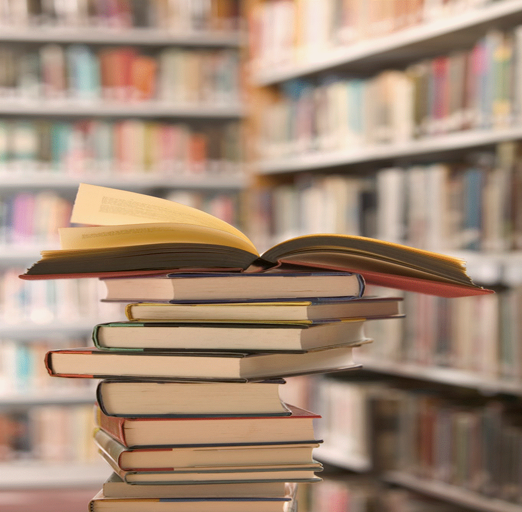 Stack of Books on a Table