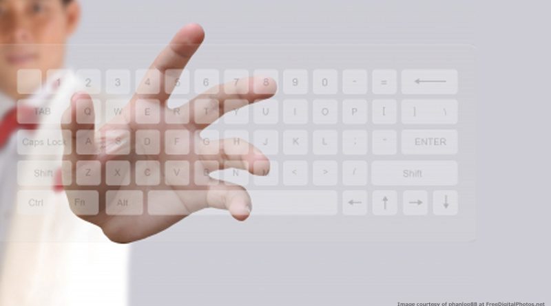 Businessman Pushing Keyboard