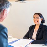 Woman on job interview