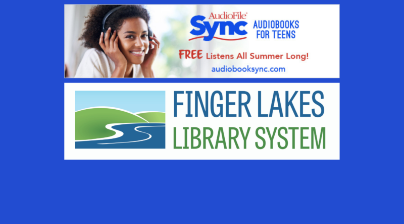AudioFile SYNC logo and Finger Lakes Library System Logo