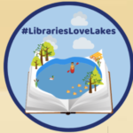 Image of open book with a lake scene in the middle