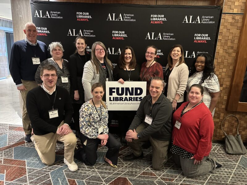 Library advocates from across NYS pose for a picture at National Library Advocacy Day in DC