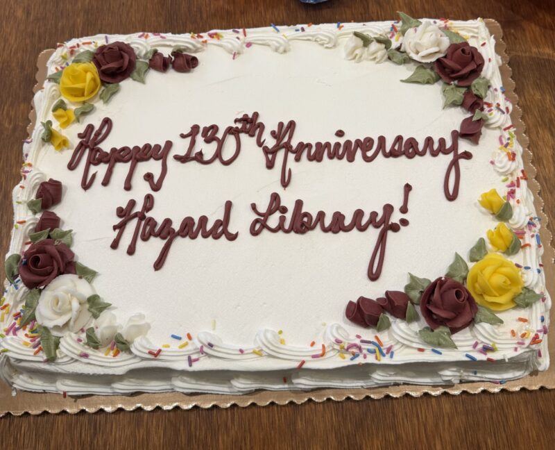 Hazard Library 130th anniversary cake
